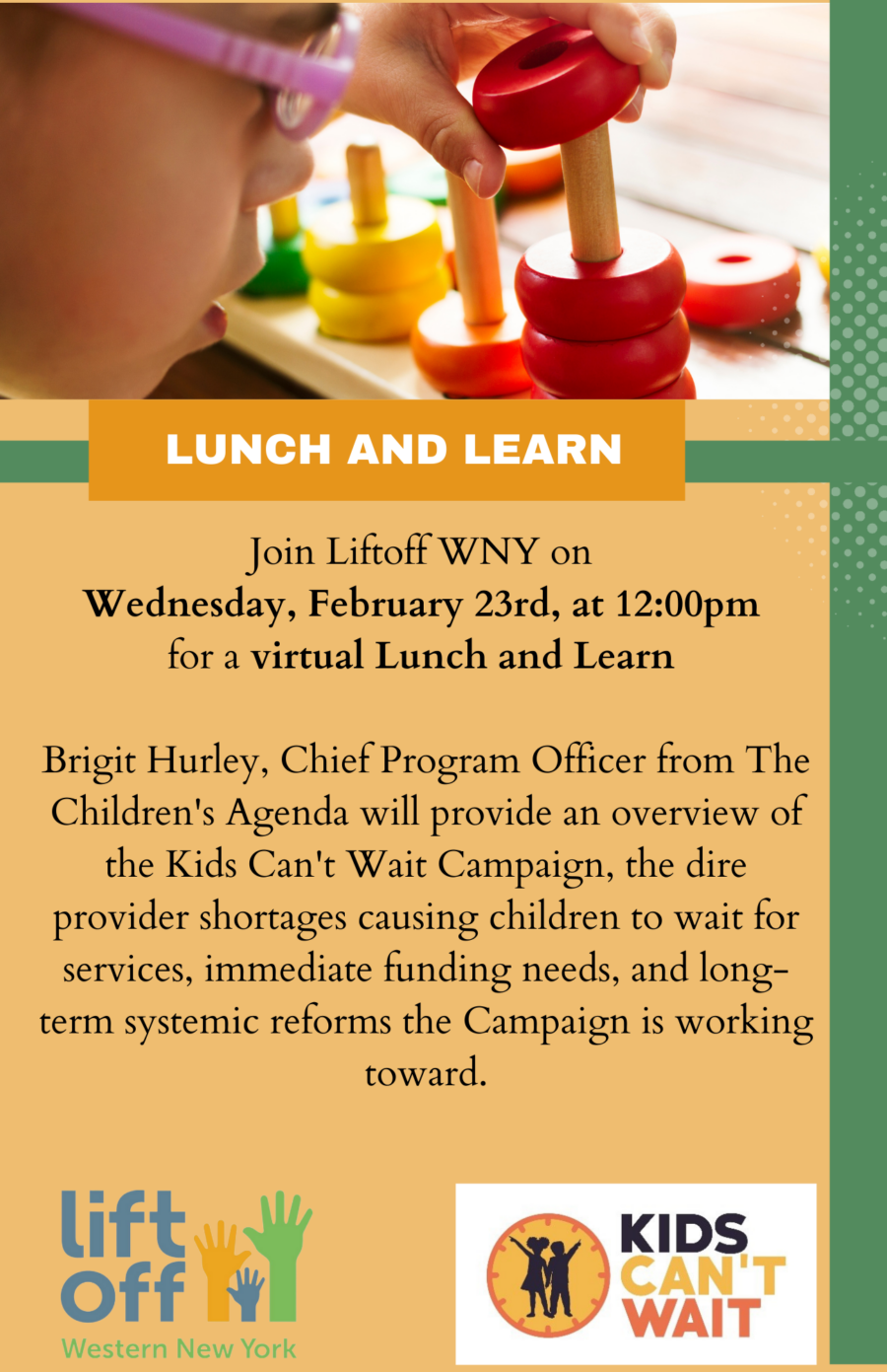 Liftoff Lunch & Learn: Kids Can’t Wait Campaign